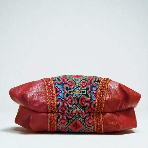 Vintage Sharif 90s Multicolor Global Tapestry Hobo - Picture 7 of 10